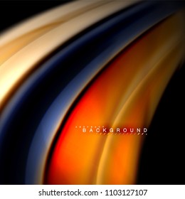 Fluid mixing colors vector wave abstract background design. Colorful mesh waves. Vector illustration