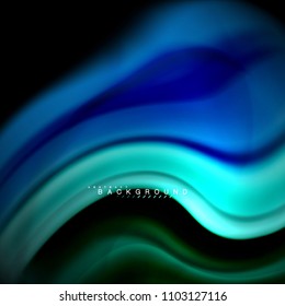 Fluid mixing colors vector wave abstract background design. Colorful mesh waves. Vector illustration