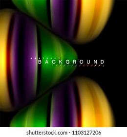 Fluid mixing colors vector wave abstract background design. Colorful mesh waves. Vector illustration