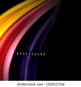Diseño de fondo abstracto de ondas vectoriales con colores de mezcla fluida. Olas de malla coloridas. Ilustración del vector