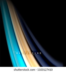 Fluid mixing colors vector wave abstract background design. Colorful mesh waves. Vector illustration