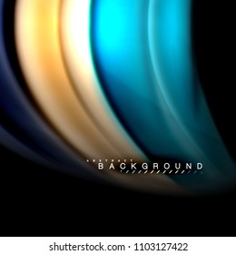 Fluid mixing colors vector wave abstract background design. Colorful mesh waves. Vector illustration