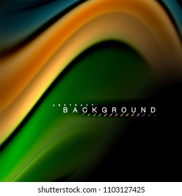 Diseño de fondo abstracto de ondas vectoriales con colores de mezcla fluida. Olas de malla coloridas. Ilustración del vector