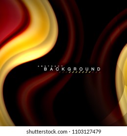Fluid mixing colors vector wave abstract background design. Colorful mesh waves. Vector illustration