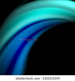 Fluid mixing colors vector wave abstract background design. Colorful mesh waves. Vector illustration