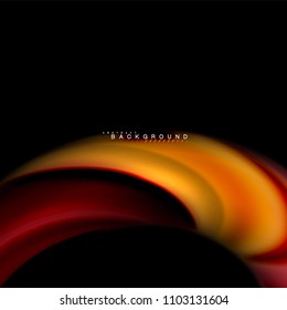 Diseño de fondo abstracto de ondas vectoriales con colores de mezcla fluida. Olas de malla coloridas. Ilustración del vector