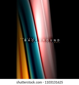Fluid mixing colors vector wave abstract background design. Colorful mesh waves. Vector illustration