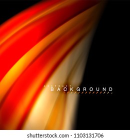 Fluid mixing colors vector wave abstract background design. Colorful mesh waves. Vector illustration