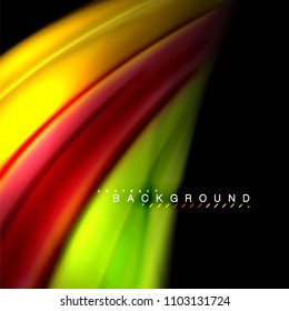 Fluid mixing colors vector wave abstract background design. Colorful mesh waves. Vector illustration