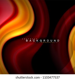 Diseño de fondo abstracto de ondas vectoriales con colores de mezcla fluida. Olas de malla coloridas. Ilustración del vector