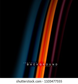 Fluid mixing colors vector wave abstract background design. Colorful mesh waves. Vector illustration