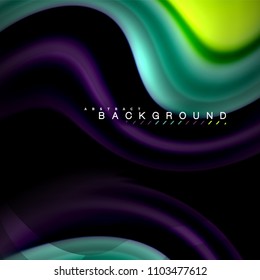 Fluid mixing colors vector wave abstract background design. Colorful mesh waves. Vector illustration