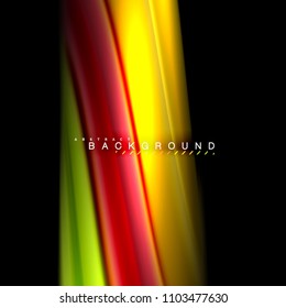 Fluid mixing colors vector wave abstract background design. Colorful mesh waves. Vector illustration