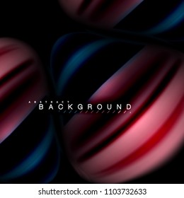 Flüssigkeitsgemische Farben, Vektorwellenabstraktes Hintergrunddesign. Farbige Maschenwellen. Vektorgrafik