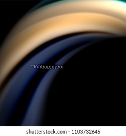 Diseño de fondo abstracto de ondas vectoriales con colores de mezcla fluida. Olas de malla coloridas. Ilustración del vector