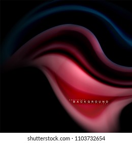 Fluid mixing colors vector wave abstract background design. Colorful mesh waves. Vector illustration