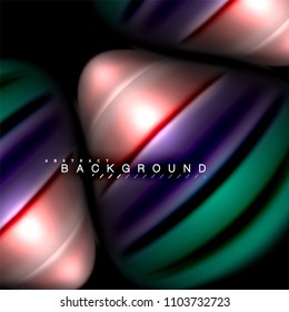 Diseño de fondo abstracto de ondas vectoriales con colores de mezcla fluida. Olas de malla coloridas. Ilustración del vector