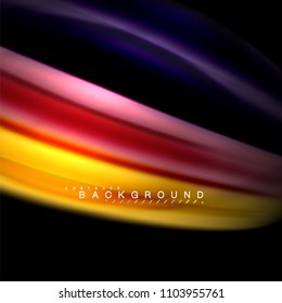 Flüssigkeitsgemische Farben, Vektorwellenabstraktes Hintergrunddesign. Farbige Maschenwellen. Vektorgrafik