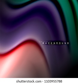 Fluid mixing colors vector wave abstract background design. Colorful mesh waves. Vector illustration