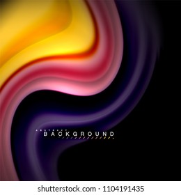 Fluid mixing colors vector wave abstract background design. Colorful mesh waves. Vector illustration