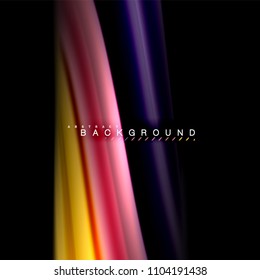 Diseño de fondo abstracto de ondas vectoriales con colores de mezcla fluida. Olas de malla coloridas. Ilustración del vector