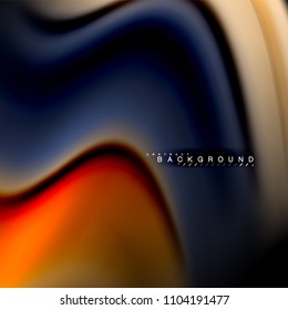 Fluid mixing colors vector wave abstract background design. Colorful mesh waves. Vector illustration