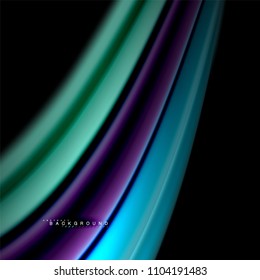 Fluid mixing colors vector wave abstract background design. Colorful mesh waves. Vector illustration