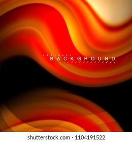Fluid mixing colors vector wave abstract background design. Colorful mesh waves. Vector illustration