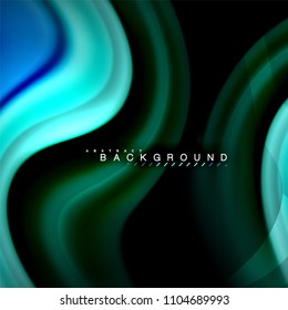 Diseño de fondo abstracto de ondas vectoriales con colores de mezcla fluida. Olas de malla coloridas. Ilustración del vector