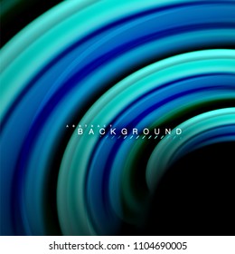 Fluid mixing colors vector wave abstract background design. Colorful mesh waves. Vector illustration