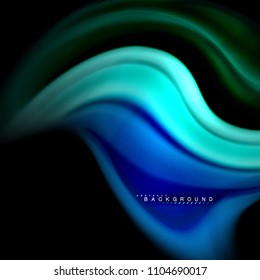 Fluid mixing colors vector wave abstract background design. Colorful mesh waves. Vector illustration