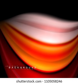 Flüssigkeitsgemische Farben, Vektorwellenabstraktes Hintergrunddesign. Farbige Maschenwellen. Vektorgrafik