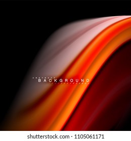 Diseño de fondo abstracto de ondas vectoriales con colores de mezcla fluida. Olas de malla coloridas. Ilustración del vector