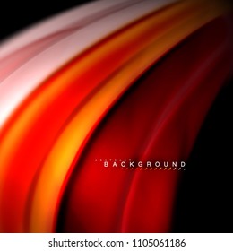 Fluid mixing colors vector wave abstract background design. Colorful mesh waves. Vector illustration