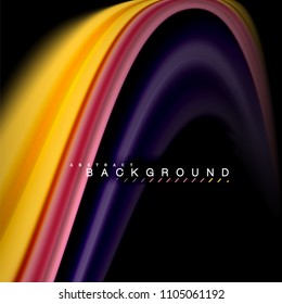 Fluid mixing colors vector wave abstract background design. Colorful mesh waves. Vector illustration