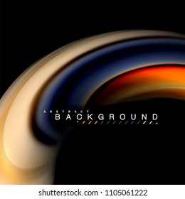 Fluid mixing colors vector wave abstract background design. Colorful mesh waves. Vector illustration