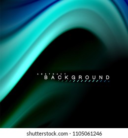 Fluid mixing colors vector wave abstract background design. Colorful mesh waves. Vector illustration