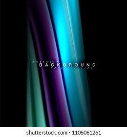Fluid mixing colors vector wave abstract background design. Colorful mesh waves. Vector illustration