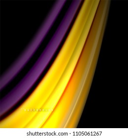 Fluid mixing colors vector wave abstract background design. Colorful mesh waves. Vector illustration