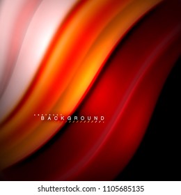Fluid mixing colors vector wave abstract background design. Colorful mesh waves. Vector illustration