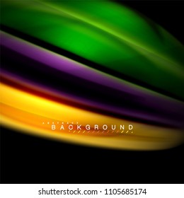 Fluid mixing colors vector wave abstract background design. Colorful mesh waves. Vector illustration