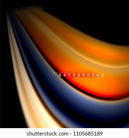 Fluid mixing colors vector wave abstract background design. Colorful mesh waves. Vector illustration