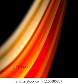 Diseño de fondo abstracto de ondas vectoriales con colores de mezcla fluida. Olas de malla coloridas. Ilustración del vector
