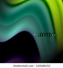 Diseño de fondo abstracto de ondas vectoriales con colores de mezcla fluida. Olas de malla coloridas. Ilustración del vector