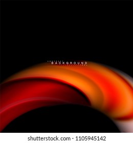 Flüssigkeitsgemische Farben, Vektorwellenabstraktes Hintergrunddesign. Farbige Maschenwellen. Vektorgrafik