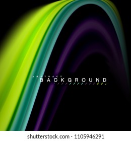 Fluid mixing colors vector wave abstract background design. Colorful mesh waves. Vector illustration