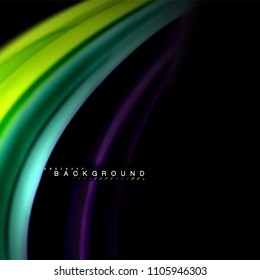 Fluid mixing colors vector wave abstract background design. Colorful mesh waves. Vector illustration