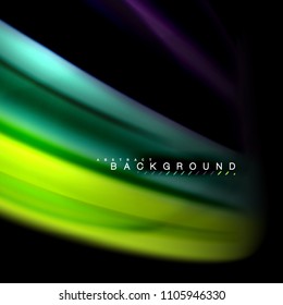 Fluid mixing colors vector wave abstract background design. Colorful mesh waves. Vector illustration