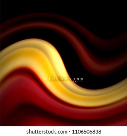Fluid mixing colors vector wave abstract background design. Colorful mesh waves. Vector illustration