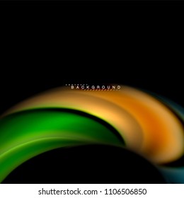 Fluid mixing colors vector wave abstract background design. Colorful mesh waves. Vector illustration